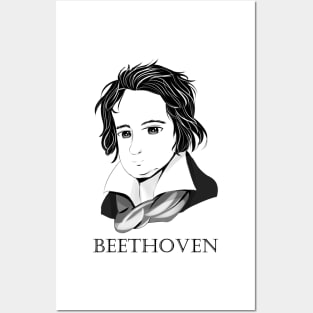 Ludwig van Beethoven in Chibi Style Posters and Art